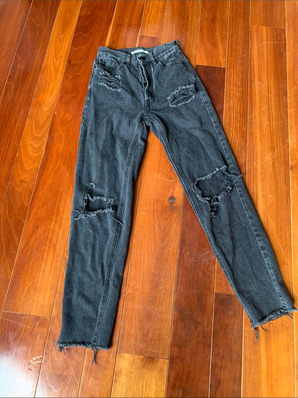 PacSun Distressed Black Skinny Jeans